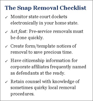 The Snap Removal Checklist