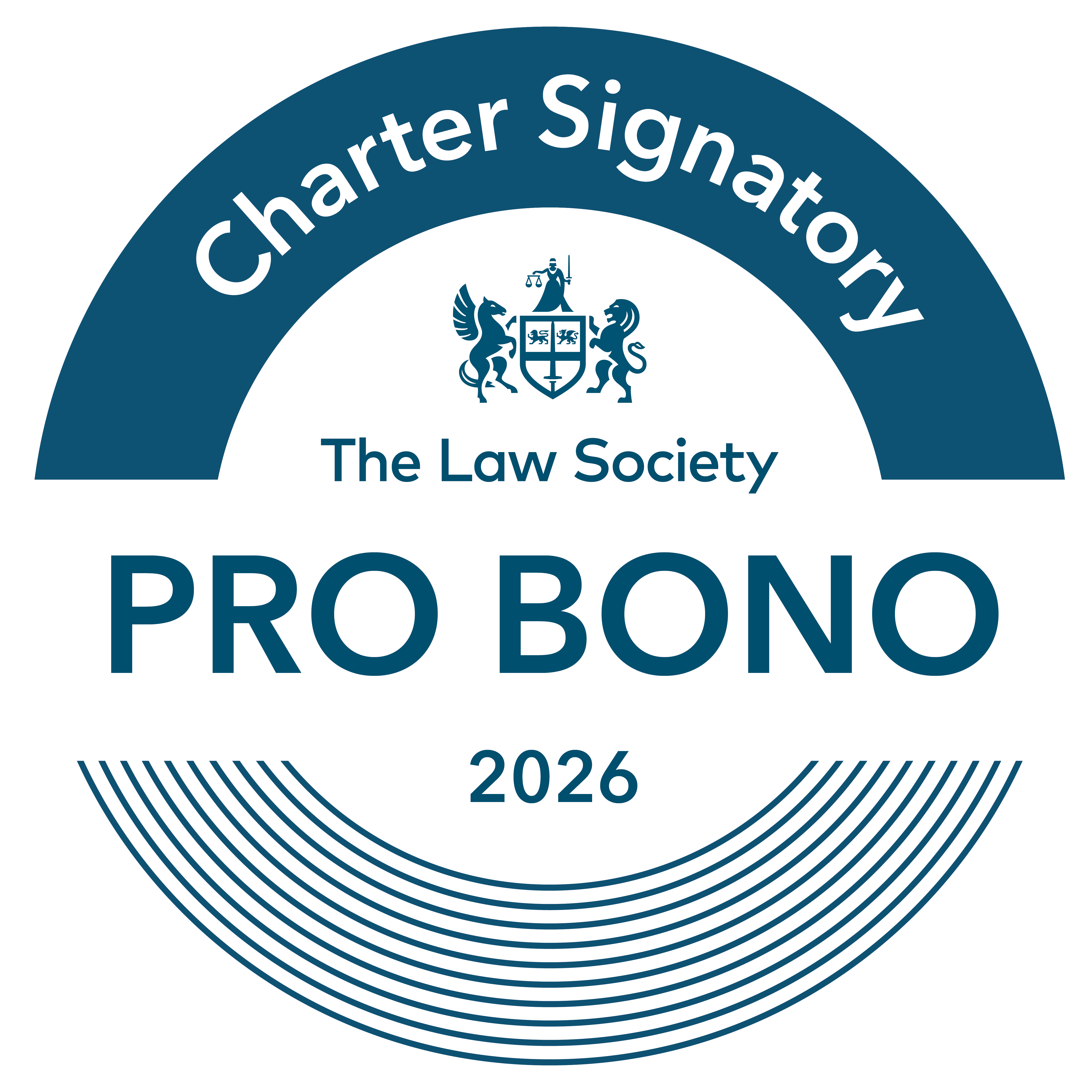 Charter Signatory: The Law Society Pro Bono 2026 logo