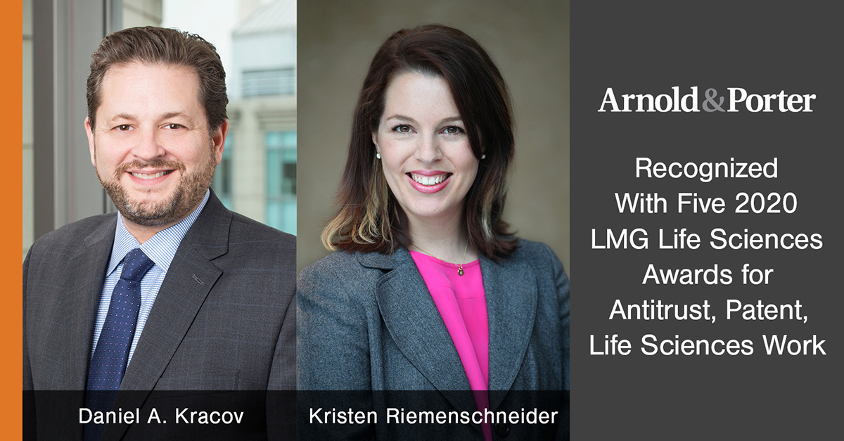 Arnold & Porter Recognized With Five 2020 LMG Life Sciences Awards for